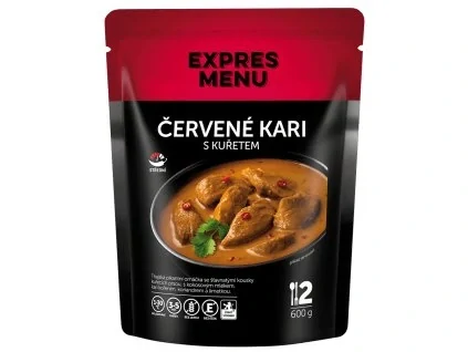 Červené kari s kuřetem - 2 porce (600 g)