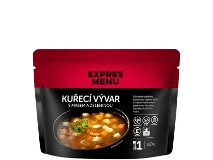 Kuřecí vývar s masem a zeleninou - 1 porce (330 g)