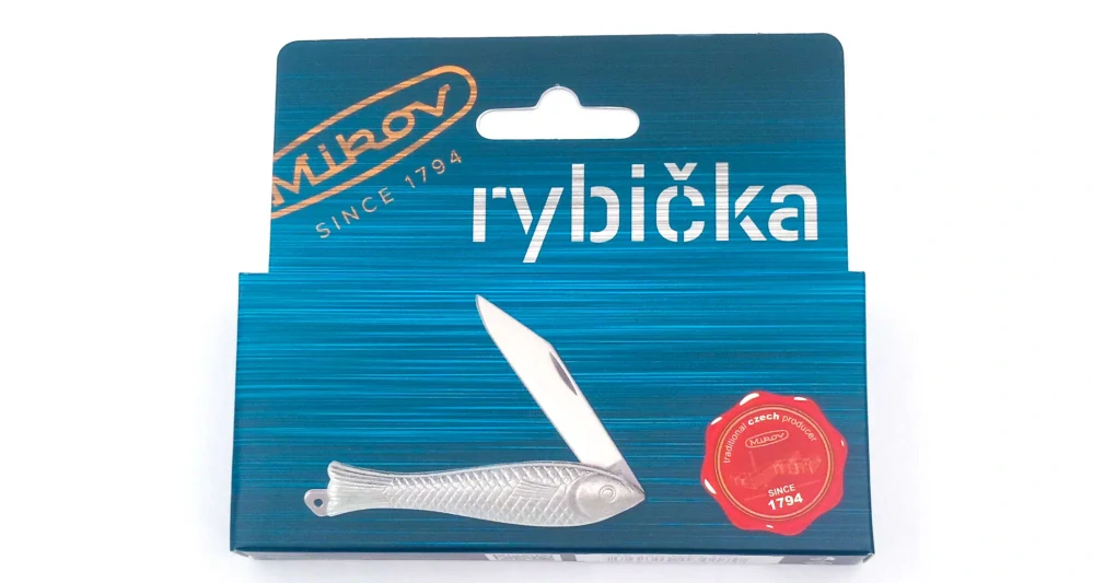 MIKOV - Kapesní zavírací nůž RYBIČKA - žlutá STONEWASH 130-NZn-1/ZL - STONEWASH