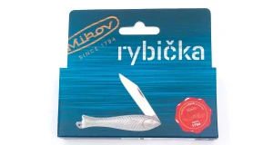 MIKOV - Kapesní zavírací nůž RYBIČKA - žlutá STONEWASH 130-NZn-1/ZL - STONEWASH